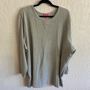 Woman within plus size 4x gray thermal top
